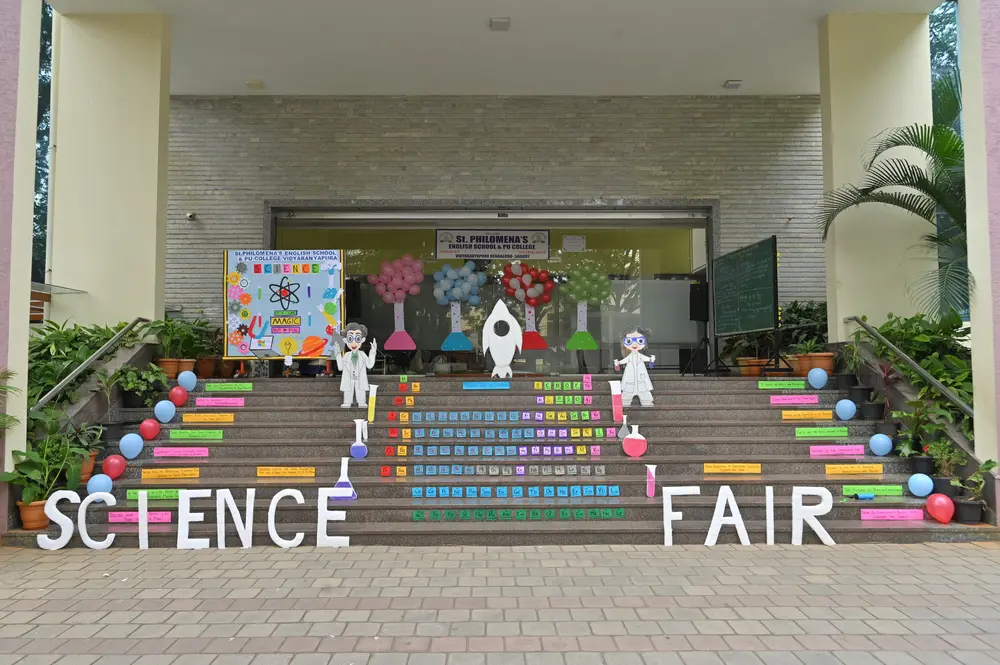 Students at a St. Philomena's science exhibition